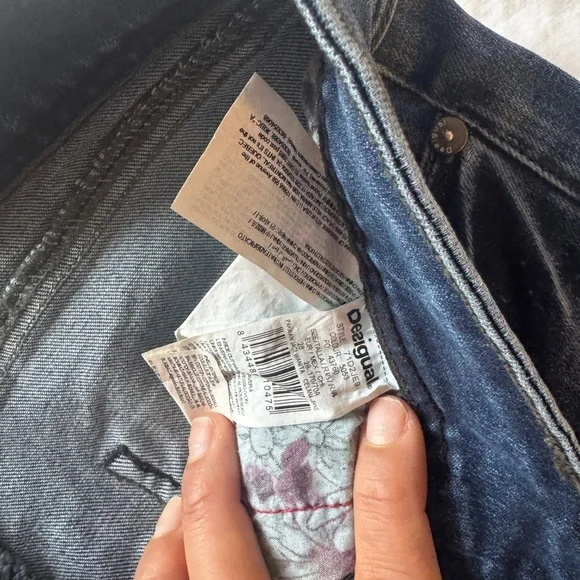 Desigual Multicolor Embroidered Straight Leg Jeans - Picture 3 of 5